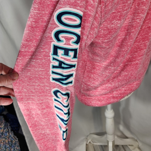 New York Area Code 212 Ocean City MD Pink Pullover Hoodie Size Medium - Picture 5 of 8